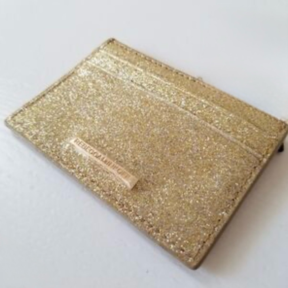 Rebecca Minkoff Sparkling Gold Card Holder